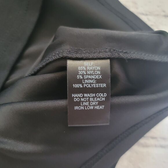 Lulus Black Dress LBD Deep Plunge Neckline Stretch Knit Bodycon Mini Size XS - Picture 4 of 6